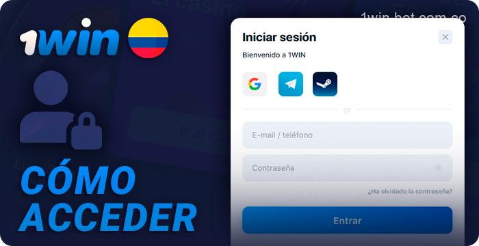 Autorícese en su cuenta personal 1Win