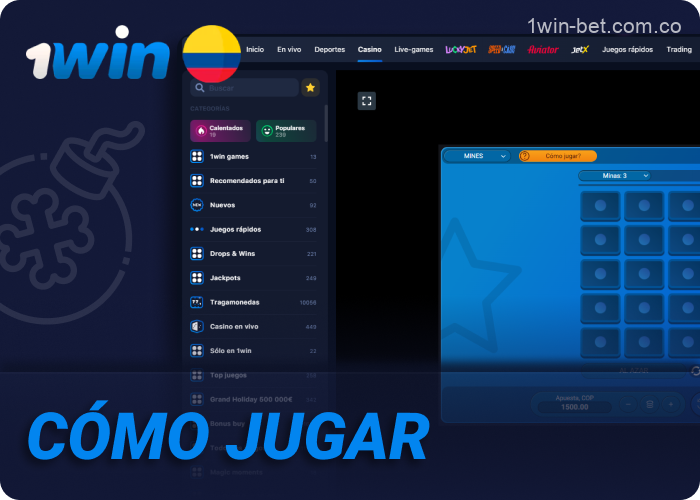 Instrucciones para jugar Mines en 1win