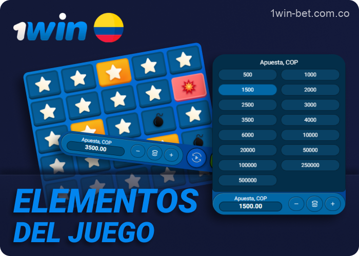 Funciones del juego Mines 1win