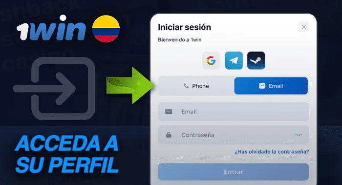 Acceda a su cuenta personal 1win