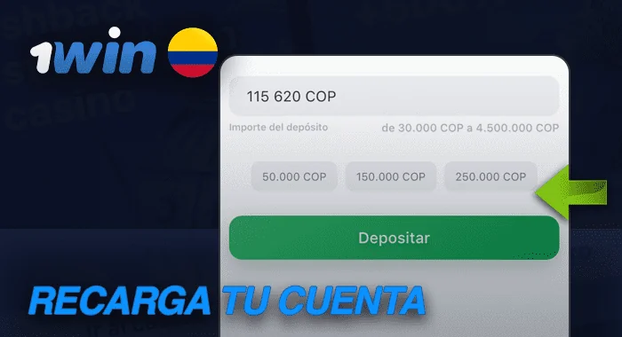 Haga un depósito en su cuenta 1win