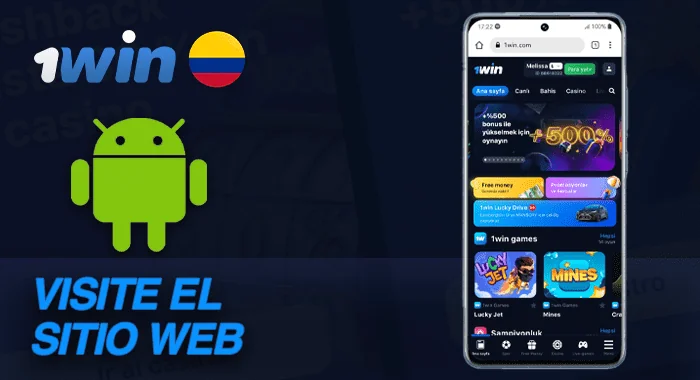 Acceder a 1win desde un dispositivo móvil Android