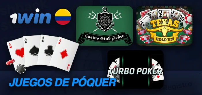 Juegos de póquer en la aplicación móvil 1win