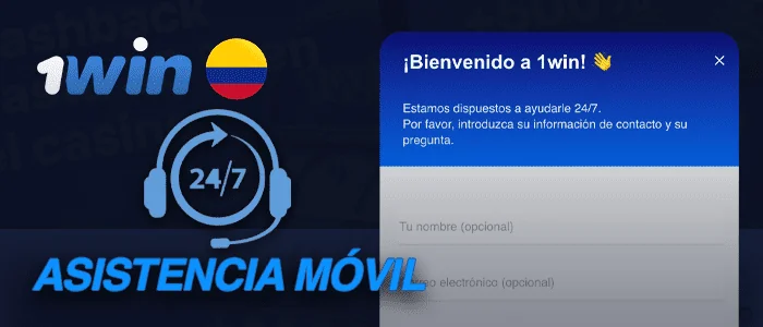 Asistencia al jugador colombiano en la aplicación móvil de 1win